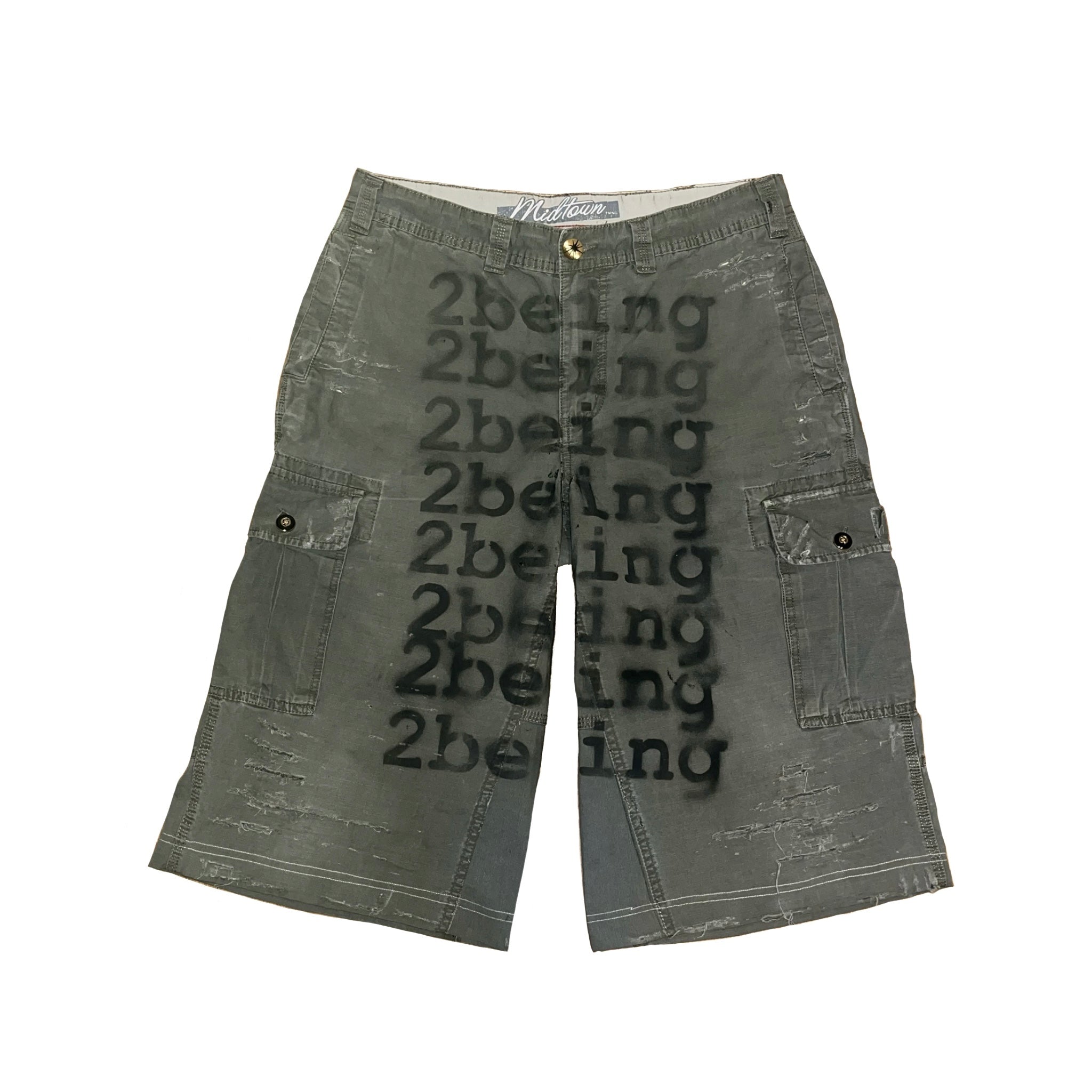 Distressed Army Cargo Shorts UC