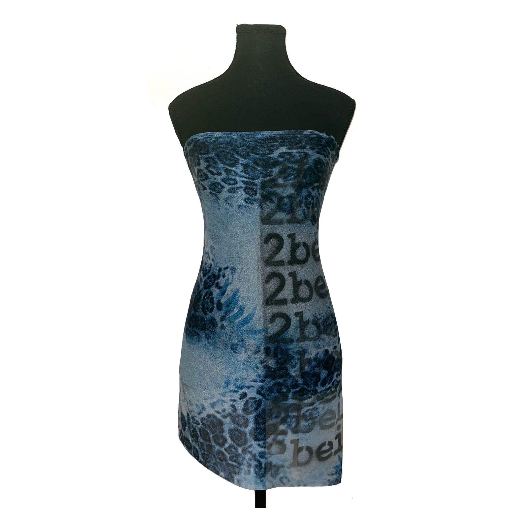 Blue Cheetah Dress + Headband OG